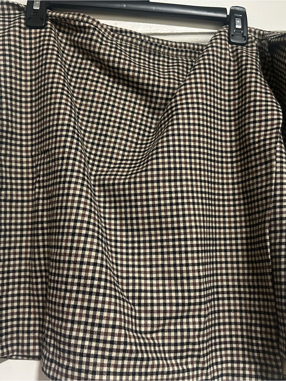 Old Navy Brown and Cream Check Skirt